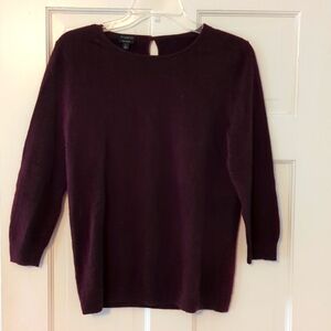 Talbot's cashmere burgundy 3/4 sleeve, Large